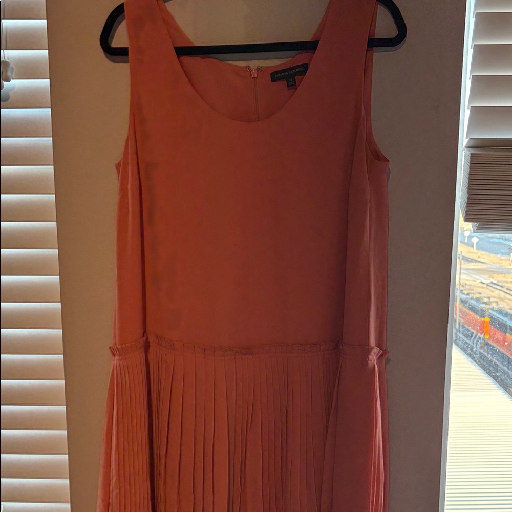 Banana Republic Orange Sleeveless Midi Dress